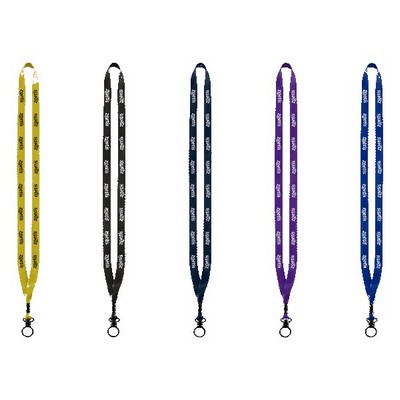 1/2" Polyester Lanyard with Plastic O-Ring